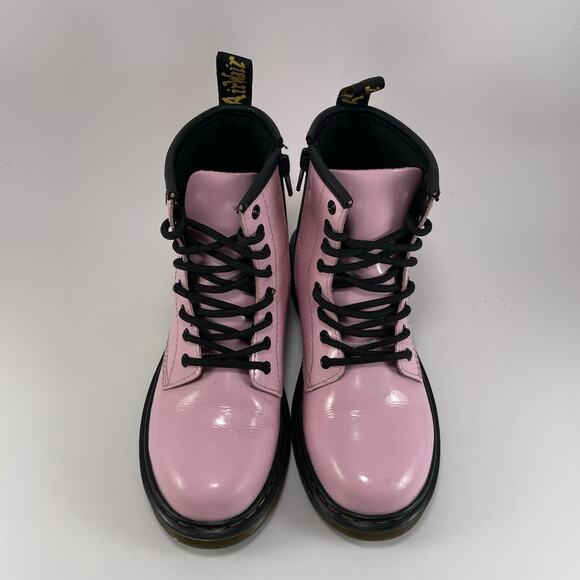 Dr. Martens Doc 1460 J Combat Boots Kids Youth Toddler Size 2 Pink Patent - Picture 9 of 11